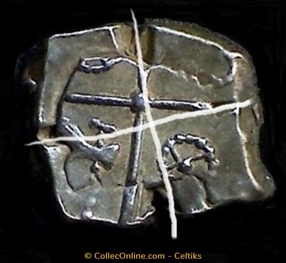 ajout de métal - RUTENES drachme type de GOUTRENS monnaie antique av jc ap gauloise ajout de metal rutenes drachme type de goutrens