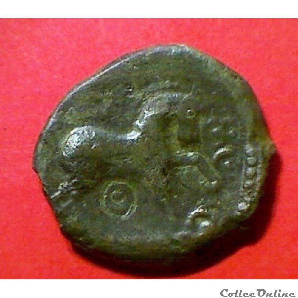 monnaie antique gauloise serie 67 dt 586 bronze roveca au cheval