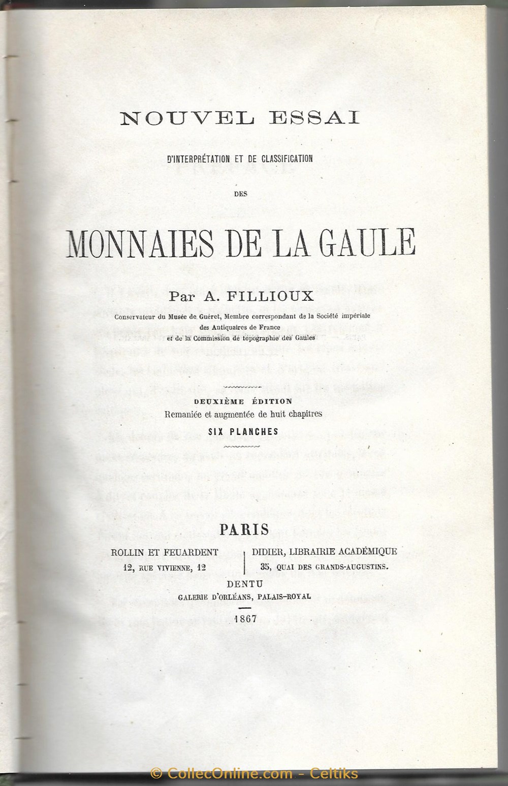 nouvel essai d'interprétation & de classification des monnaies de la GAULE 2 livres bd revues nouvel essai interpretation de classification des monnaies de la gaule