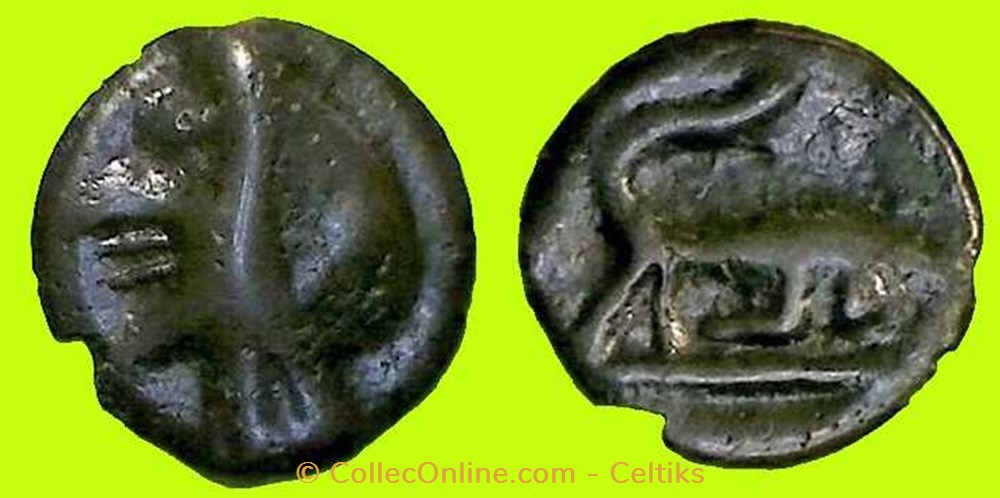 potin au taureau chargeant monnaies antiques celtes potin au taureau chargeant