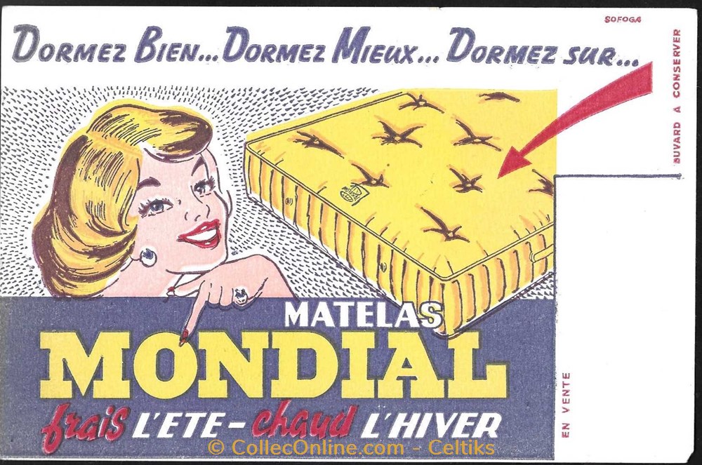 buvard - matelas objets publicitaires buvards buvard matelas