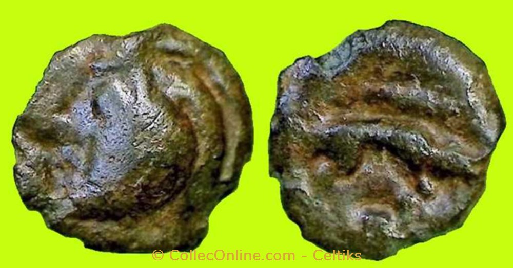 monnaies antiques celtes potin a la tete realiste et au sanglier