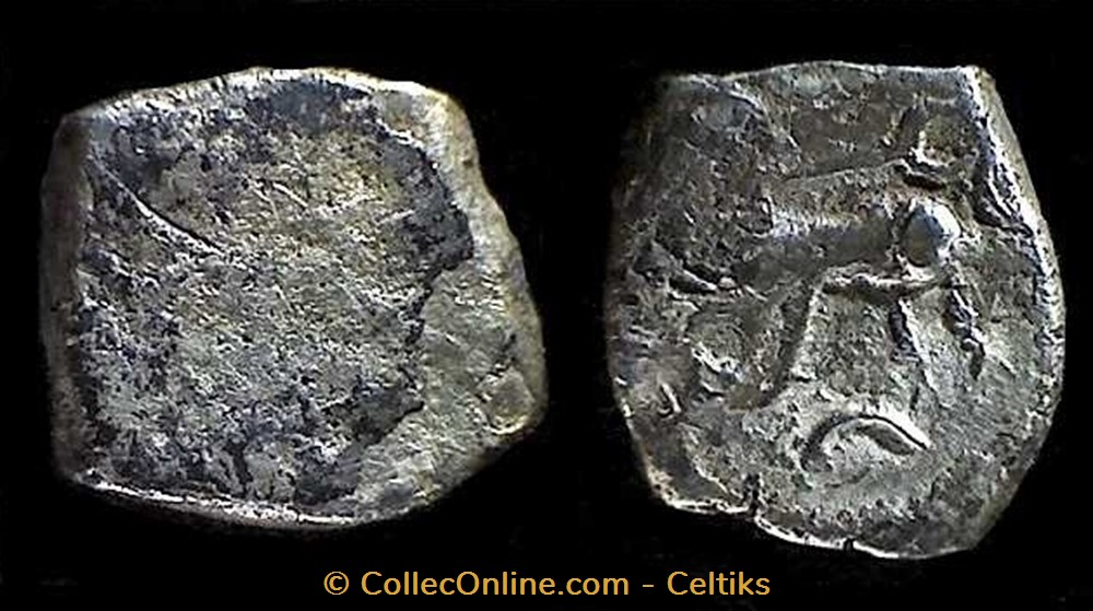 drachme au sanglier et lunules monnaies antiques celtes drachme au sanglier et lunules