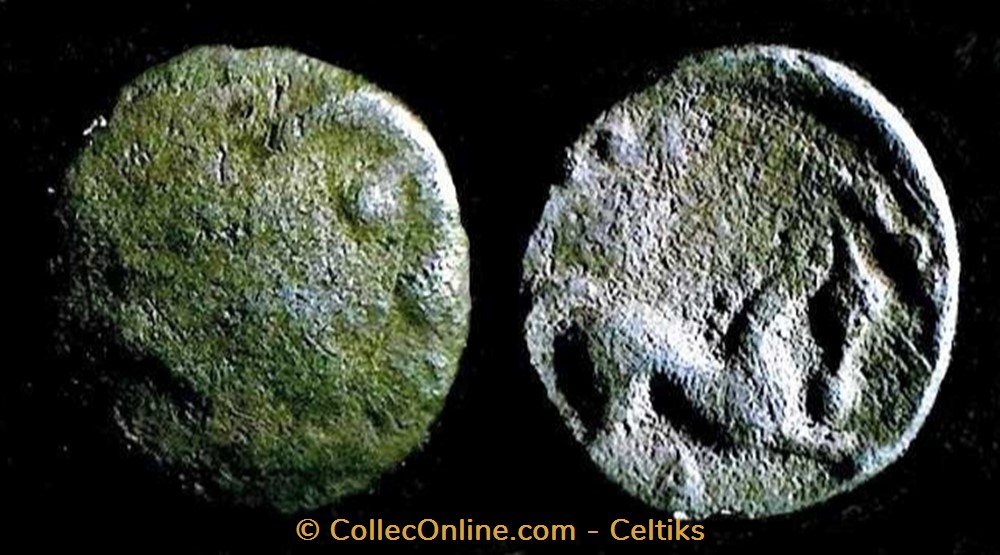 fraction tête à droite et au cheval a monnaies antiques celtes fraction tete a droite et au cheval a