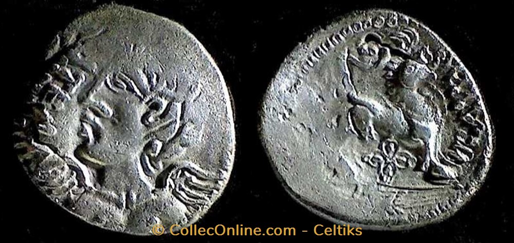 denier ATEVLA / VLATOS b monnaies antiques celtes denier atevla vlatos b