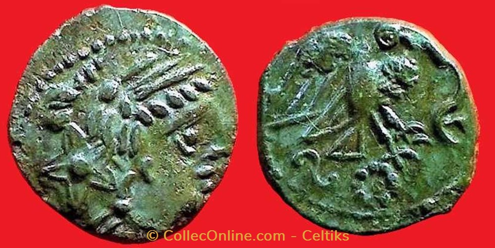 bronze à l'aigle et au serpent monnaies antiques celtes bronze a aigle et au serpent