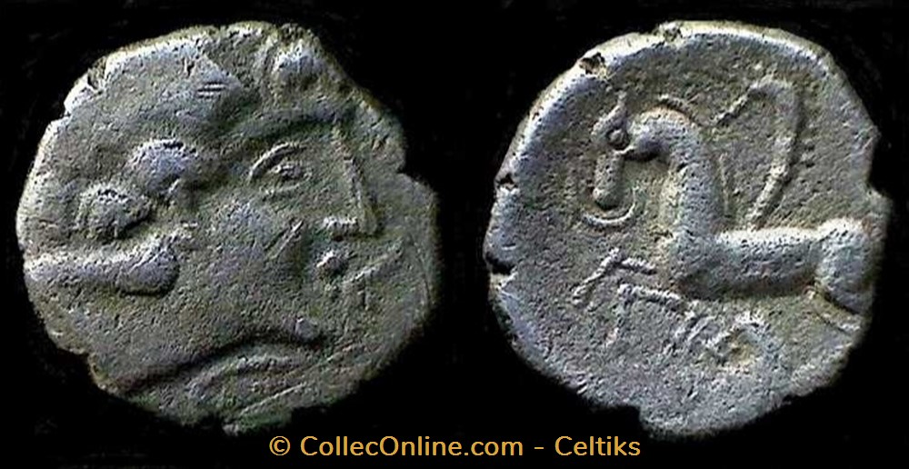 drachme au carnyx tête à droite monnaies antiques celtes drachme au carnyx tete a droite
