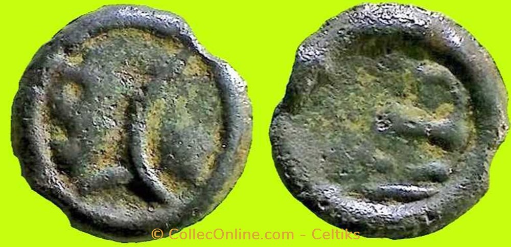 monnaies antiques celtes potin au long cou