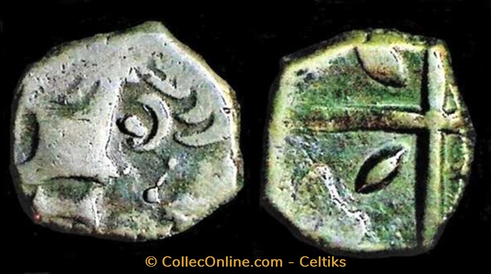 drachme à la tête cubiste . S 29 monnaies antiques celtes drachme a la tete cubiste s 29