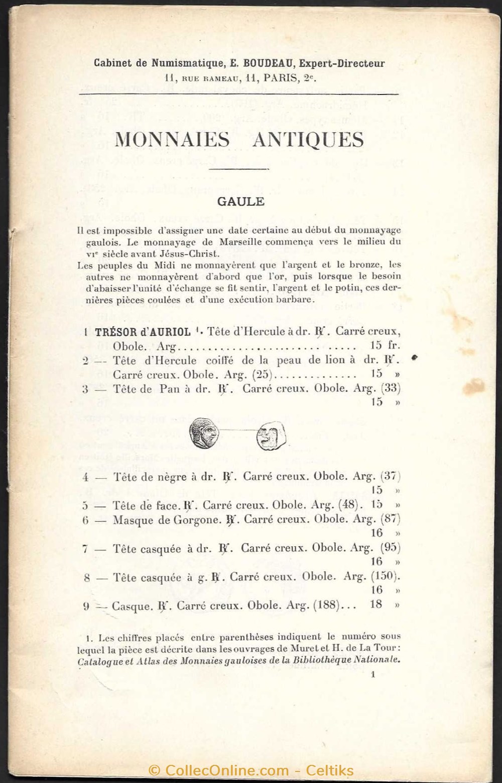 MONNAIES ANTIQUES - GAULE livres ouvrages monnaies antiques gaule