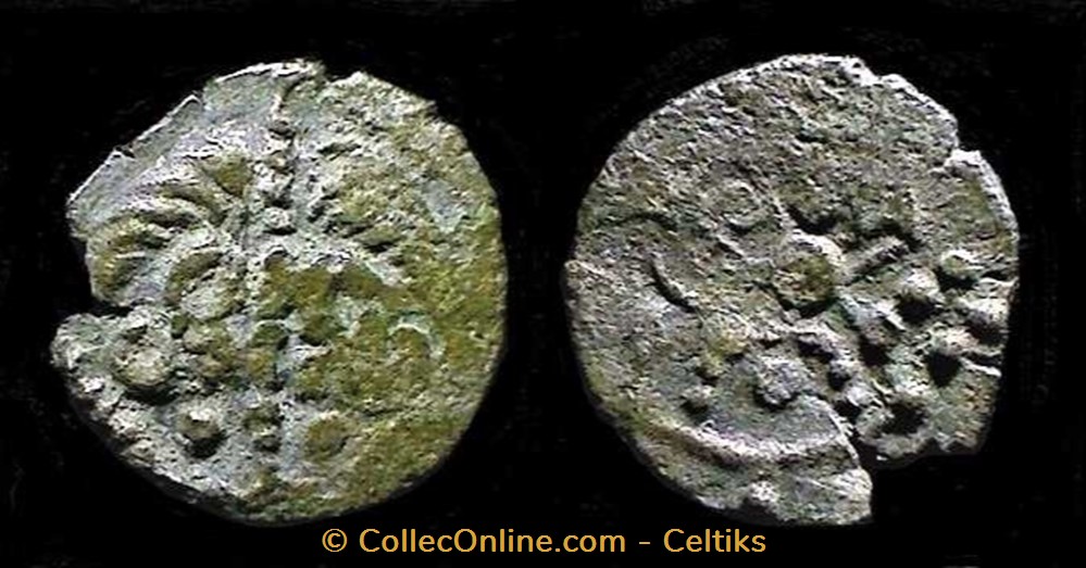 série 380 DT 2382 var obole du pont de la chaloire monnaie antique av jc ap gauloise serie 380 dt 2382 var obole du pont de la chaloire