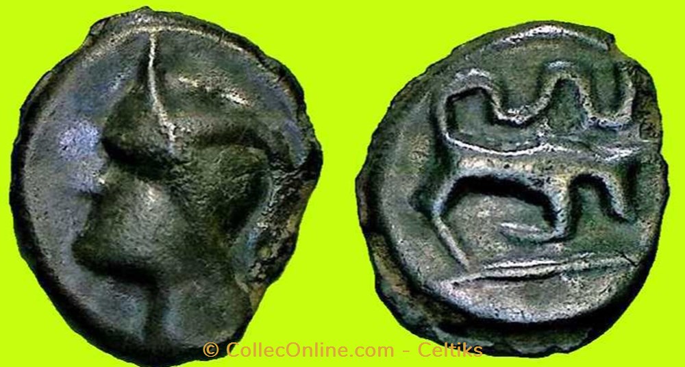 potin au casque cimmérien monnaies antiques celtes potin au casque cimmerien