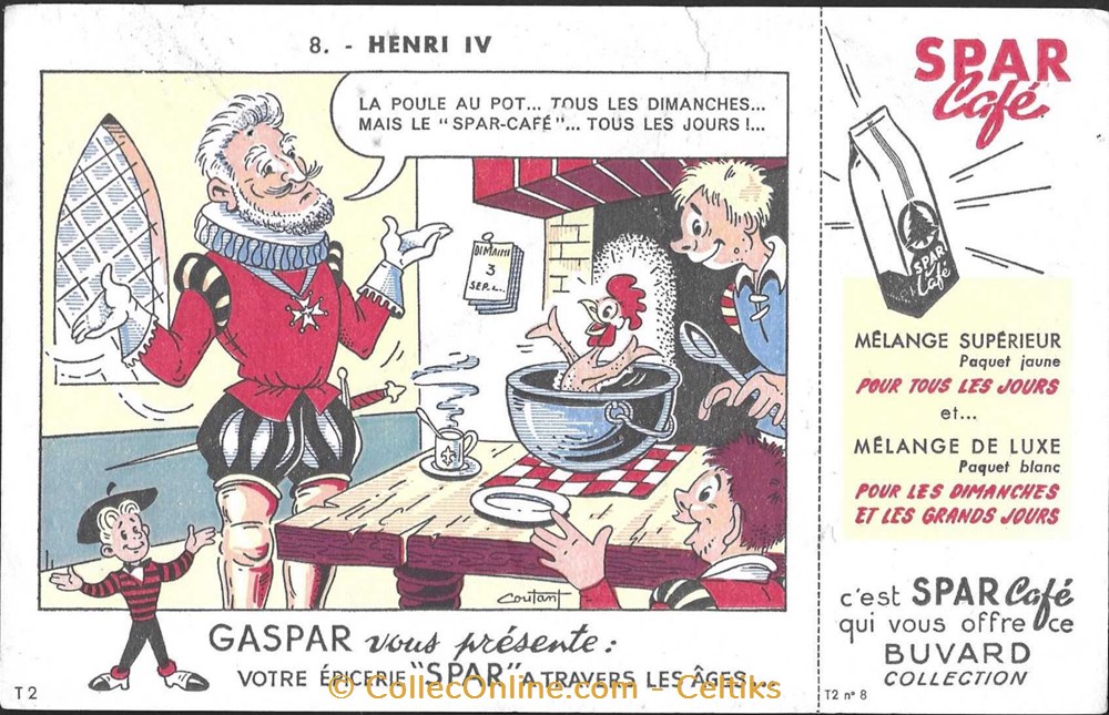 buvard - café SPAR 3 objets publicitaires buvards buvard cafe spar