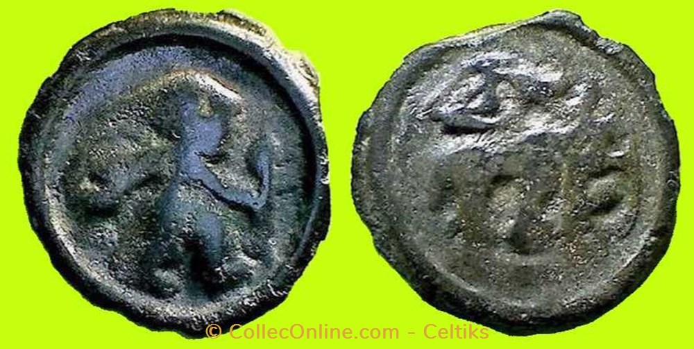 potin au guerrier courant # monnaies antiques celtes potin au guerrier courant