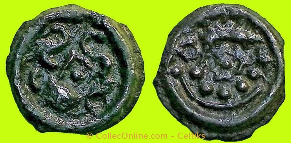 monnaies antiques celtes potin au sanglier et au torque et aux globules
