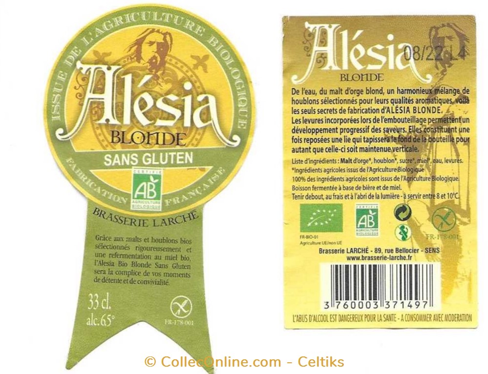 bière - ALESIA art de la table argenterie bistrot alimentation etiquettes biere alesia