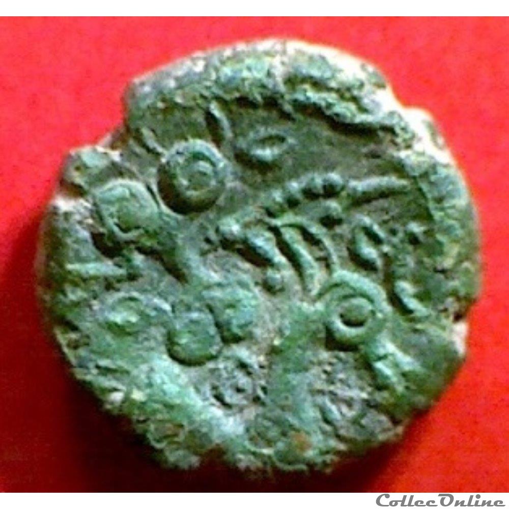 monnaie antique gauloise serie 49 dt 458 var bronze au sanglier au cheval et au bucrane