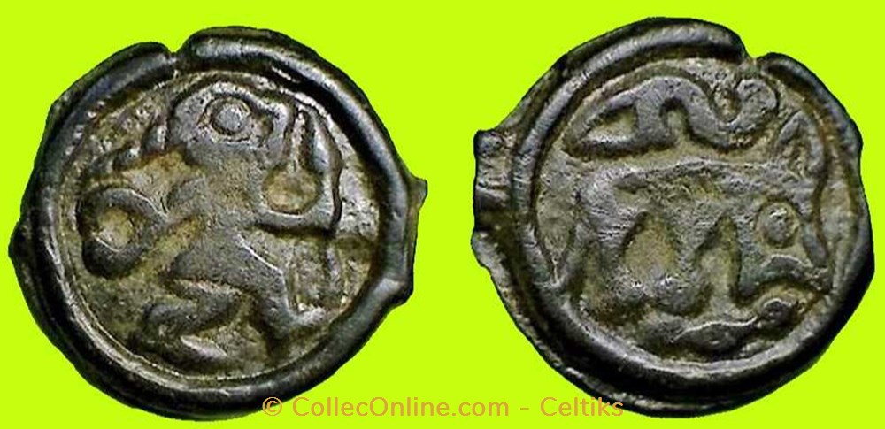 potin au guerrier courant monnaies antiques celtes potin au guerrier courant