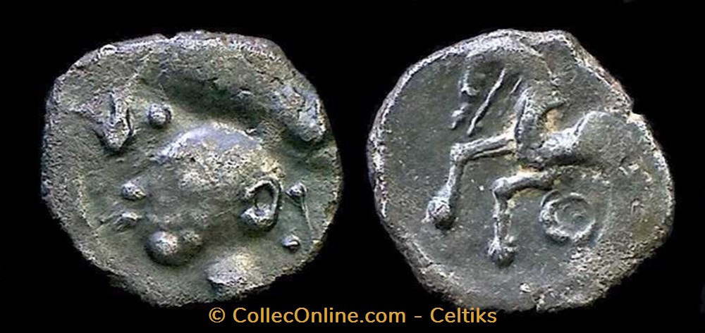 monnaies antiques celtes denier a la tete casquee type 2a