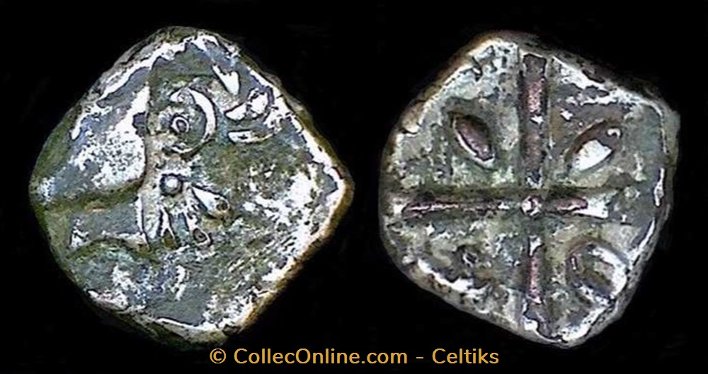 drachme à la tête cubiste monnaies antiques celtes drachme a la tete cubiste