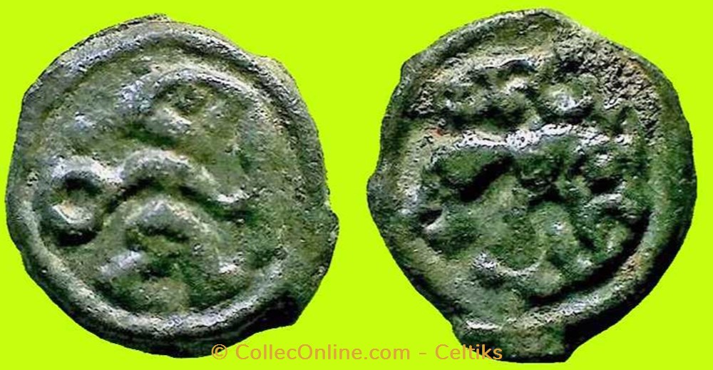 potin au guerrier courant monnaies antiques celtes potin au guerrier courant