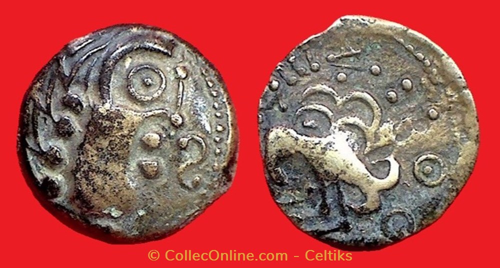 bronze à l'oiseau - classe 6 a monnaies antiques celtes bronze a oiseau classe 6 a