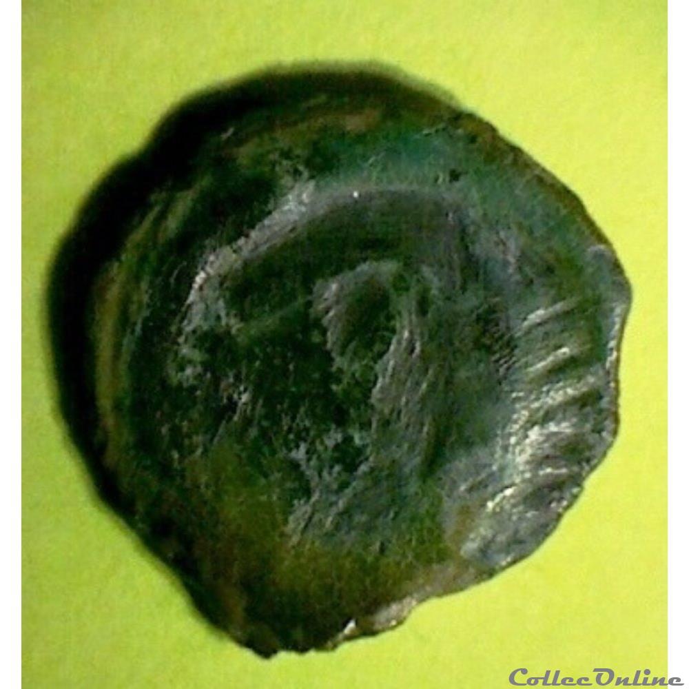 monnaie antique gauloise serie 968 dt manque potin a la tete janiforme