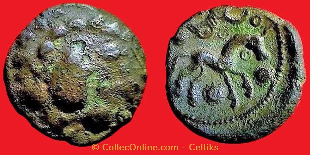 bronze au cheval et oiseau monnaies antiques celtes bronze au cheval et oiseau