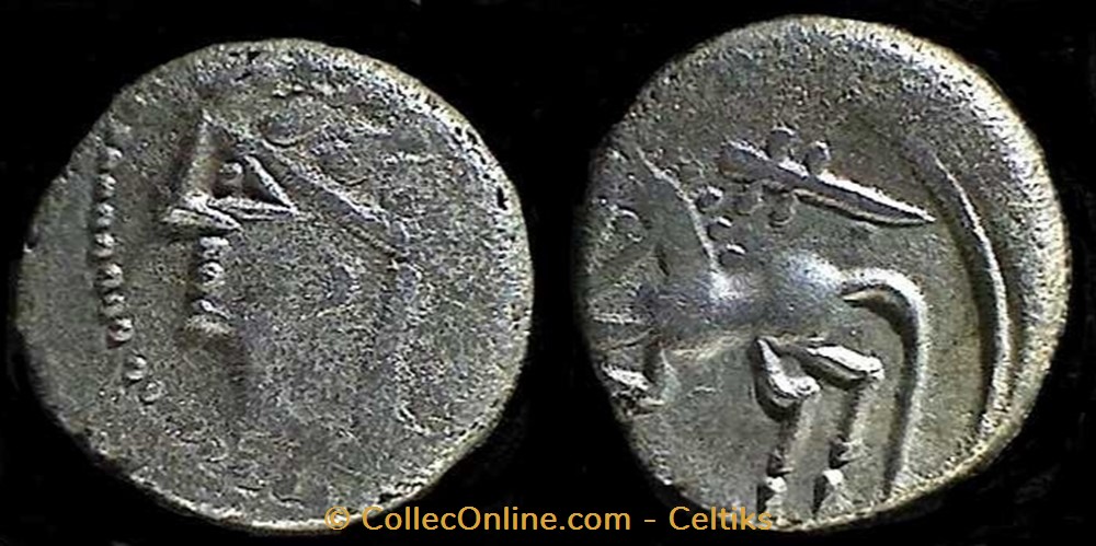denier au cheval et au caducée monnaies antiques celtes denier au cheval et au caducee