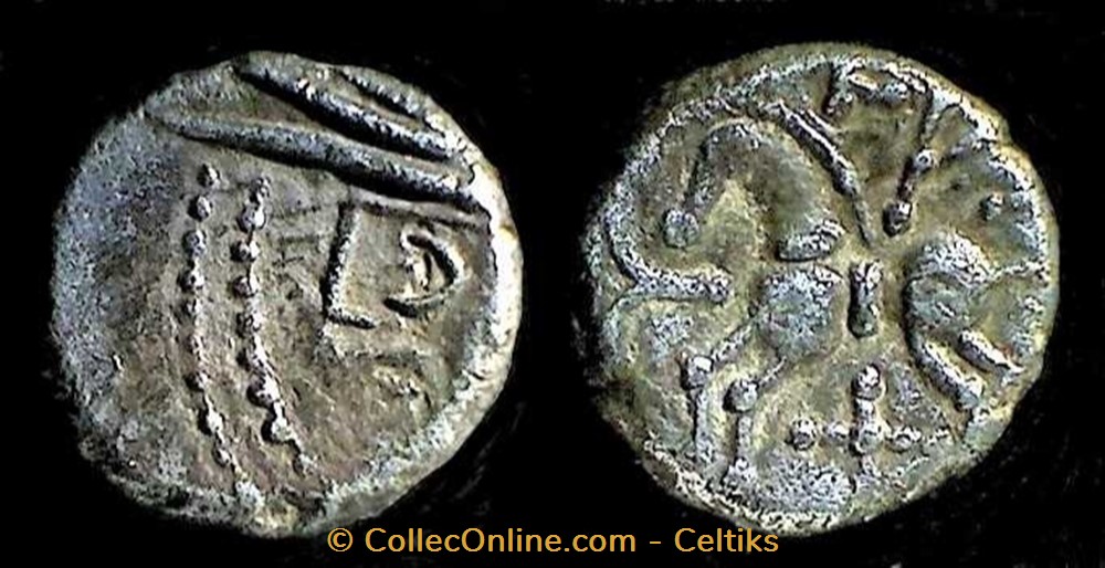 monnaie antique av jc ap gauloise denier kaletedoy a la croisette