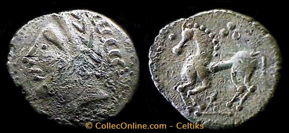 drachme à la couronne en chevrons monnaies antiques celtes drachme a la couronne en chevrons