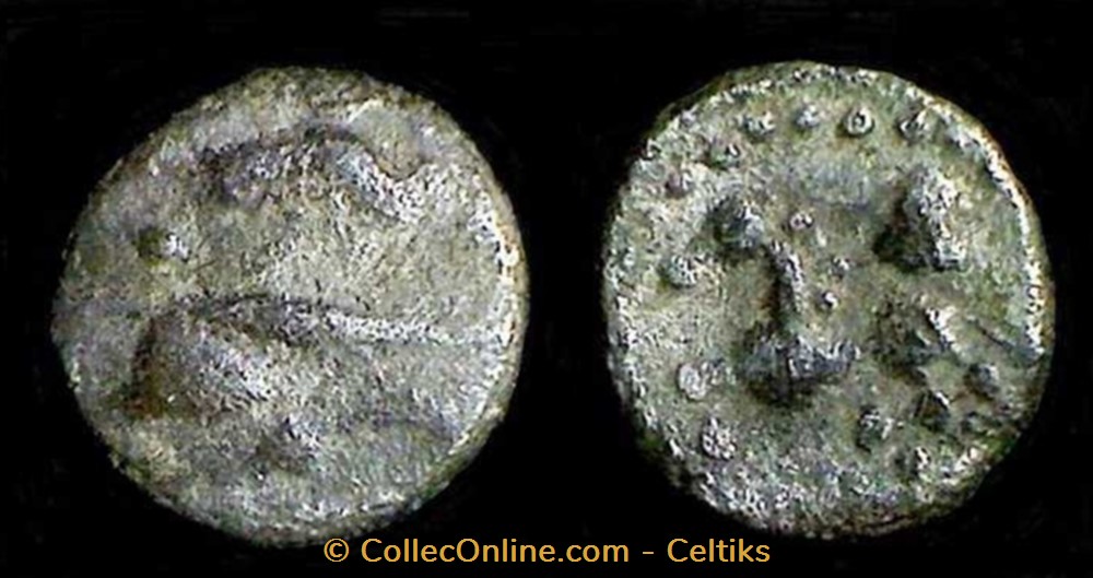 monnaies antiques celtes fraction au cheval et au triangle d