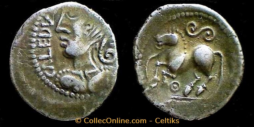 denier CALEDV monnaies antiques celtes denier caledv