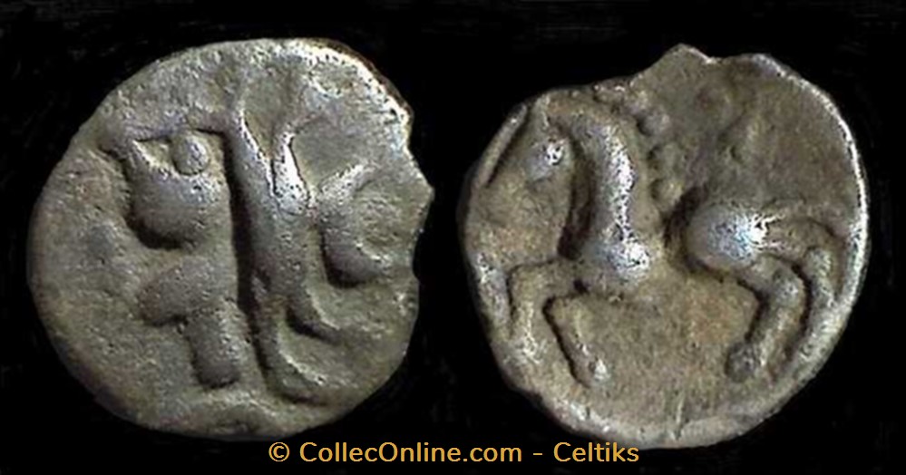 VINDELICI - obole type MANCHIN II monnaies antiques celtes vindelici obole type manchin ii