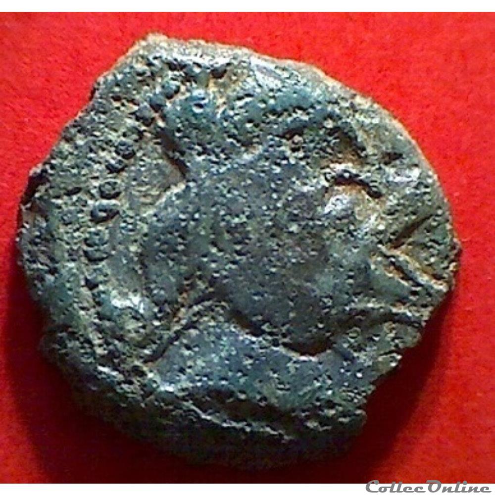série 1118 DT 3493 var bronze au loup et au fleuron monnaie antique gauloise serie 1118 dt 3493 var bronze au loup et au fleuron