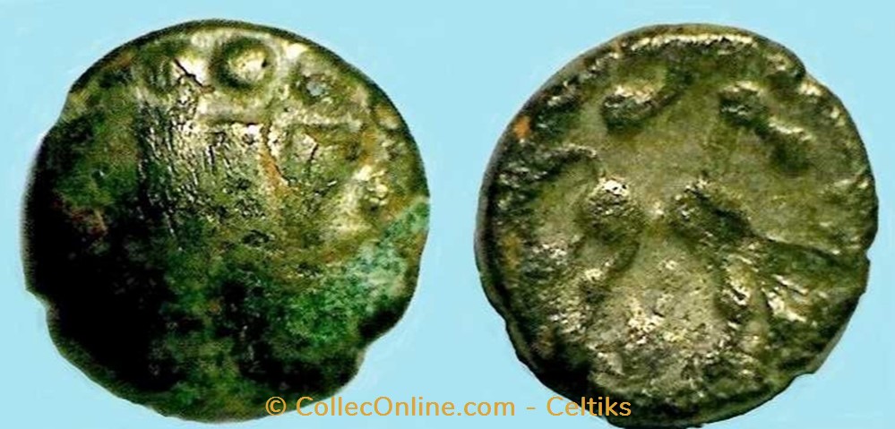 quart de statère aux segments de cercles - 07 monnaies antiques celtes quart de statere aux segments de cercles 07