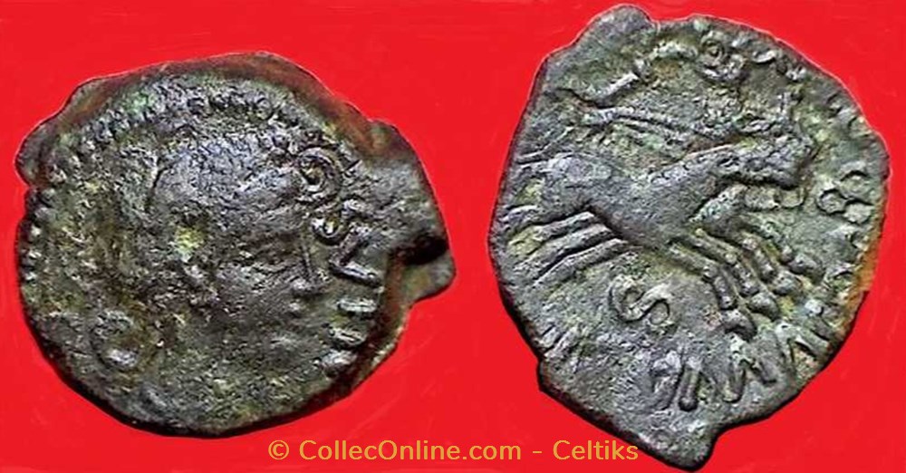 bronze SVTICOS au bige monnaies antiques celtes bronze svticos au bige