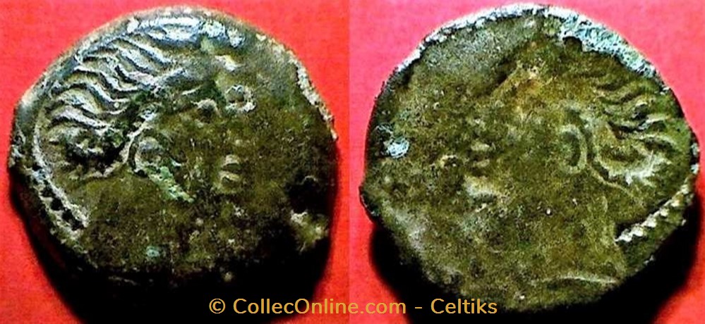 monnaie antique av jc ap gauloise incus bronze au loup