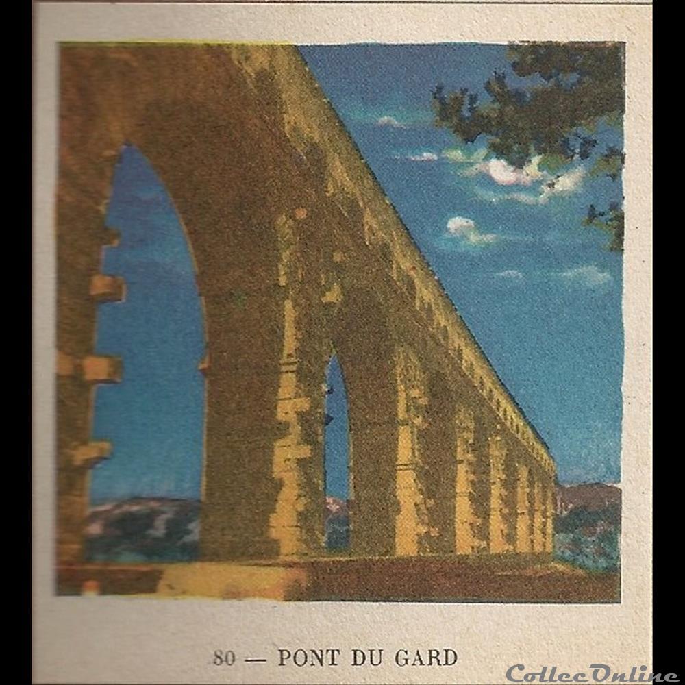chromo image france touristique pont du gard