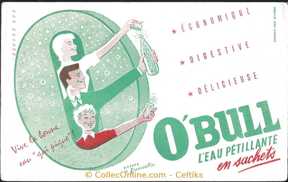 buvard - boisson O'bull objets publicitaires buvards buvard boisson bull