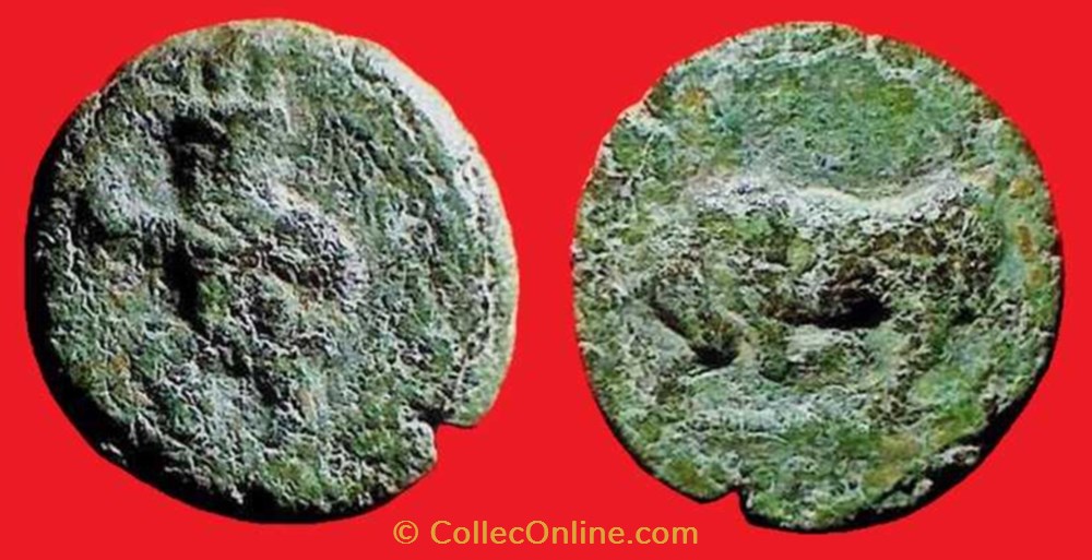 monnaies antiques celtes ebesus bronze au dieux bes et au taureau