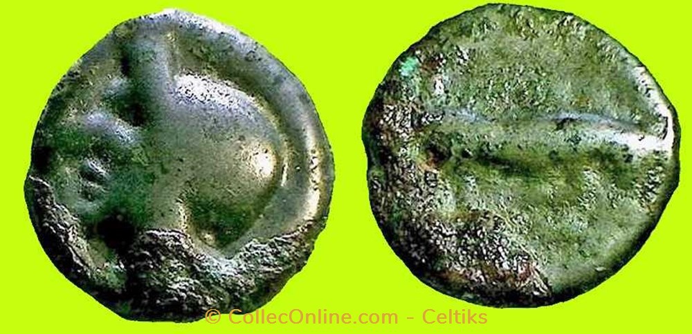 monnaies antiques celtes potin au taureau chargeant