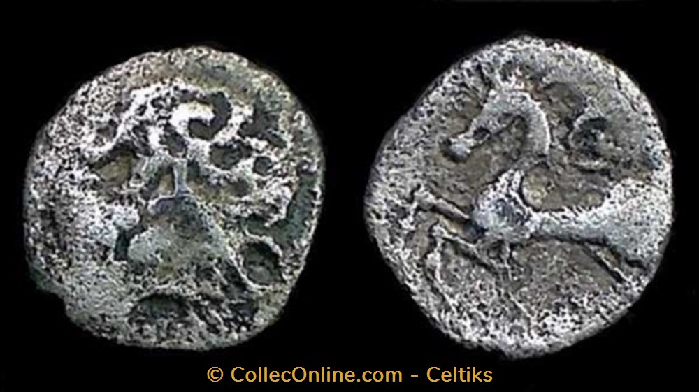 fraction au cheval et à l'annelet monnaies antiques celtes fraction au cheval et a annelet