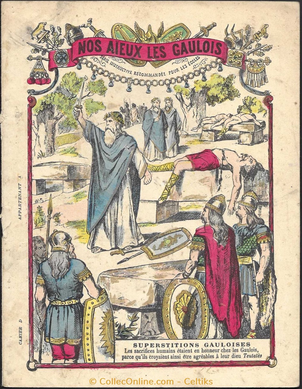 protège cahier - NOS AIEUX LES GAULOIS 2 documents anciens buvards cahiers illustres protege cahier nos aieux les gaulois 2