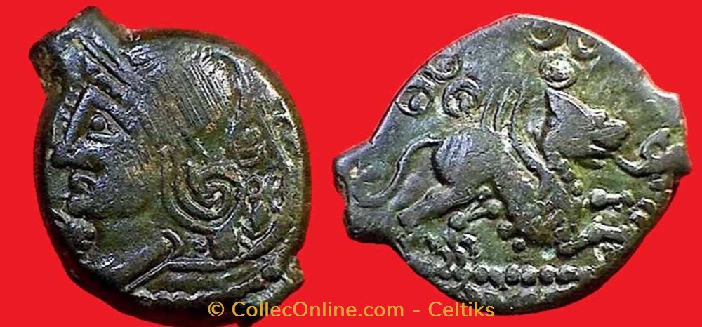 bronze ROVECA - classe 1 b monnaies antiques celtes bronze roveca classe 1 b