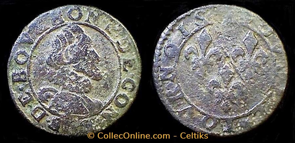 CHAMPAGNE - FRANCOIS de BOURBON I monnaie france feodale champagne francois de bourbon i