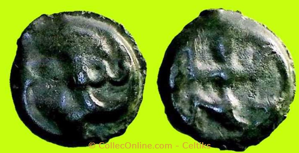 potin au guerrier courant monnaies antiques celtes potin au guerrier courant