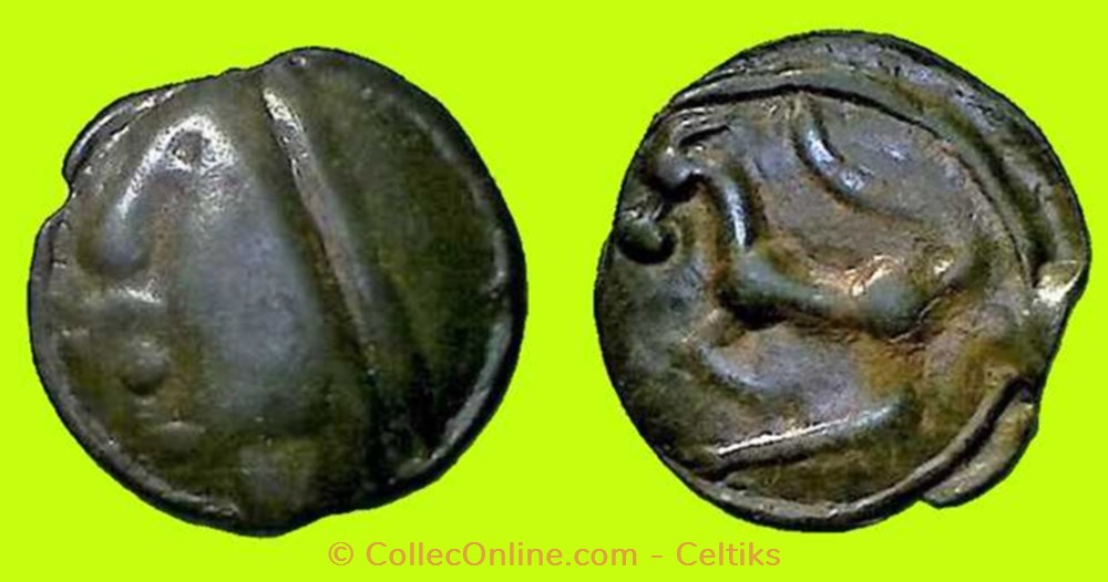 potin à la grosse tête a monnaies antiques celtes potin a la grosse tete a