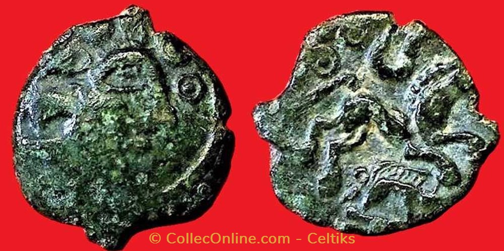 bronze au cheval et au sanglier monnaies antiques celtes bronze au cheval et au sanglier