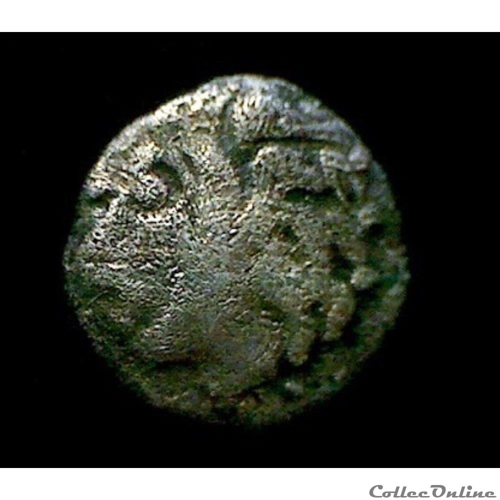 hémiobole au cheval et à l'annelet monnaie antique gauloise hemiobole au cheval et a annelet